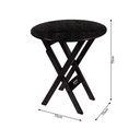 Ver imagem 5 de Kit 6 Conjuntos Mesa Redondo 70cm Dobrável com 4 Cadeiras em Madeira Maciça - Preto - Preto