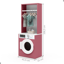 Ver imagem 2 de Lavanderia Infantil Diana com Cabideiro Mdf Branco Rosa