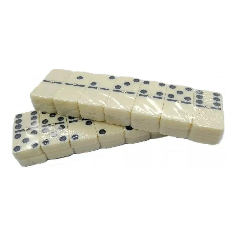 Jogo De Domino Profissional Na Lata 28 Peças Coloridos