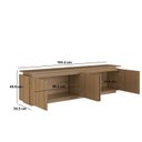 Ver imagem 3 de Rack para TV até 65 Polegadas com Iluminação em LED 183.4cm Rabat RL4800 Yescasa Mel