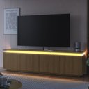 Ver imagem 7 de Rack para TV até 65 Polegadas com Iluminação em LED 183.4cm Rabat RL4800 Yescasa Mel