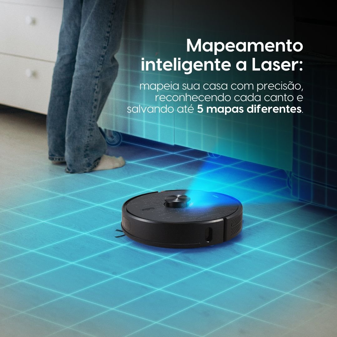 Robô Aspirador e Passa Pano Ropo Smart Laser - 3