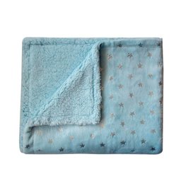 Kit 2 Mantas com Sherpa Flannel Infantil 75x100 Azul Camesa - 4