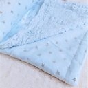 Ver imagem 3 de Kit 2 Mantas com Sherpa Flannel Infantil 75x100 Azul Camesa