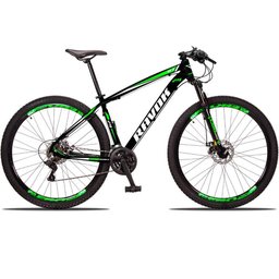 Bicicleta Bike Aro 29 Alumínio 21 Velocidades Shimano Suspensão Freio a Disco Cor: Verde Tam: 19" - 1