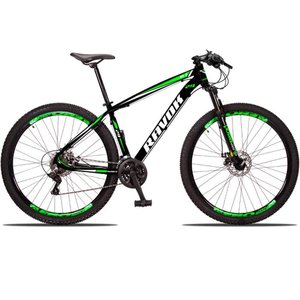 Bicicleta Bike Aro 29 Alumínio 21 Velocidades Shimano Suspensão Freio a Disco Cor: Verde Tam: 19"