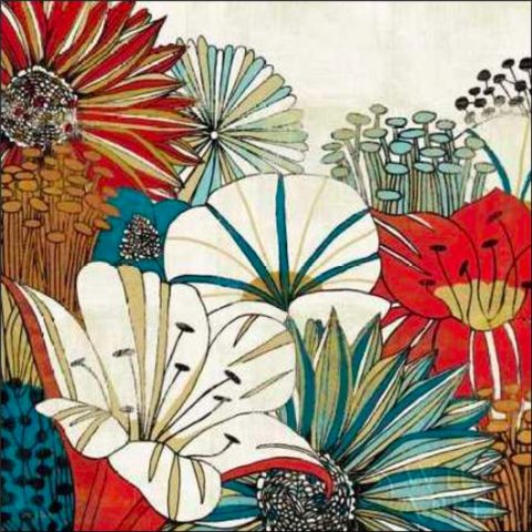 Contemporary Garden I Canaleta 60x60cm Preta