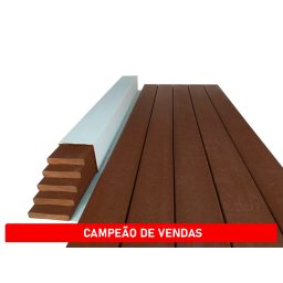 Deck de Wpc Maciço Cx. 5 Peças de 3 Metros 1,5m2:marrom - 4
