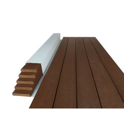 Deck de Wpc Maciço Cx. 5 Peças de 3 Metros 1,5m2:marrom - 5