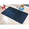 Tapete para Quarto Infantil Pelúcia Liso Azul Marinho 1,20M x 74cm Antiderrapante - 1