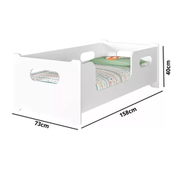 Mini Cama Infantil Montessoriana Encanto para Quarto de Criança Menina e Menino com Colchão e Proteç - 3