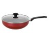 Frigideira Wok Antiaderente 28 Cm com Tampa Vermelho Matte Amora Multiflon 61228 - 1
