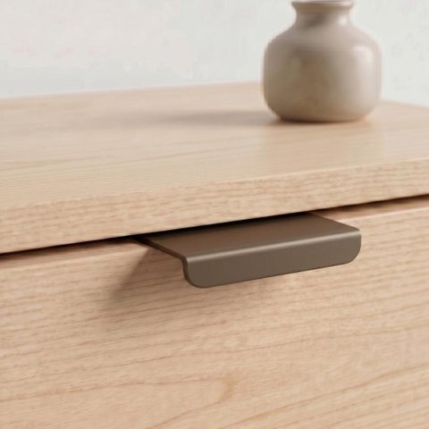 Puxador Clean Reto 5cm para Gavetas Portas Moveis Planejados - Ouro Envelhecido