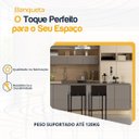 Ver imagem 3 de Kit 2 Bancos Quadrado Junco Argila para Bancada Alta Cozinha Área Gourmet Bistrô Piscina Bar