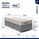 Ver mais imagens de Cama Box Baú com Colchão de Espuma D60 Ortobom Force Dream Solteiro 88cm
