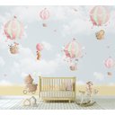 Ver imagem 2 de Papel de parede infantil para quarto de bebê balão menina M² PP48