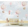 Papel de parede infantil para quarto de bebê balão menina M² PP48 - 2