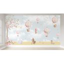 Ver imagem 1 de Papel de parede infantil para quarto de bebê balão menina M² PP48