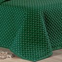 Ver imagem 4 de Kit Cobre Leito Colcha Vênus Casal Dupla Face Micropercal 200 Fios Liso 3 Peças - Verde Esmeralda Ca