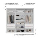 Ver imagem 5 de Guarda Roupa Solteiro 3 Portas Correr 220cm Madrid Politorno Móveis