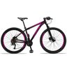 Bicicleta Aro 29 Drais 27V Freio Hidráulico Alumínio MTB Preto/Rosa 21" - 197 - 1