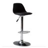 Banqueta Alta Light Preto com Estrutura Metálica e Assento Acolchoado - 1
