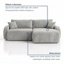 Ver imagem 6 de Sofá Cama Modular Orgânico Retrátil 3LUGARES 210cm Base Madeira Maciça Cancún