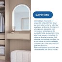 Ver imagem 6 de Escrivaninha Mesa Escritório Suspensa 100% MDF Complemento 1 Gaveta 78,5cm Duna Bege