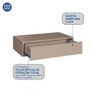 Ver imagem 6 de Escrivaninha Mesa Escritório Suspensa 100% MDF Complemento 1 Gaveta 78,5cm Duna Bege