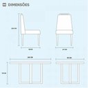 Ver imagem 2 de Kit Sala de Jantar 6 Lugares Mesa Lisy e 6 Cadeiras Jade Veludo - Off White com Marrom Acinzentado