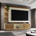 Ver imagem 1 de Estante Painel Home para Tv 65" Vinhedos Off White/amêndoa- Mabe Magazine