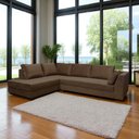 Ver imagem 1 de Sofá de Canto 5 Lugares - Sued Aveludado - Oni001:marrom