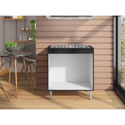 Balcão Multiuso Cooktop Andreia P/ 4 ou 5 Bocas - Ajl Móveis - 3