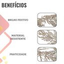 Ver imagem 3 de Galho Decorativo Ramos Champanhe Glitter Natal - 72cm