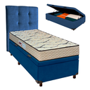 Ver imagem 1 de Kit Cama Box Bau + Cabeceira + Colchão Solteiro D33 - Maxsono - Paropas