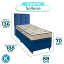 Ver imagem 3 de Kit Cama Box Bau + Cabeceira + Colchão Solteiro D33 - Maxsono - Paropas