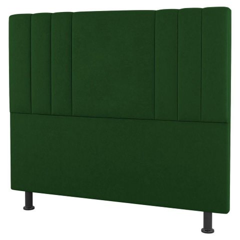 Cabeceira Cama Box Solteiro Grace 90Cm Suede Verde