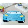 Tapete Decorativo Azul Infantil Carro Azul Turquesa 78cm x 60cm Antiderrapante - 1
