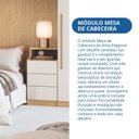 Ver imagem 6 de Mesa de Cabeceira 3 Gavetas Elegance Canelado Marrom