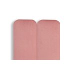 Ver imagem 2 de Cabeceira Casal Kit 7 Placas Modelo Arredondada - Suede Rosê