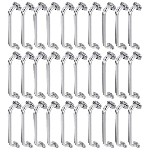 Alça de Apoio Barra Inox 50cm Kit 30 Unidades Banheiro Acessibilidade Idoso Corredor Segurança Supor