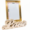 Ver imagem 1 de Kit Escultura Palavra + Porta Retrato Decorativo Enfeite Top - Love Rose + Porta Retrato