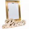 Kit Escultura Palavra + Porta Retrato Decorativo Enfeite Top - Love Rose + Porta Retrato - 1