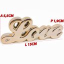 Ver imagem 5 de Kit Escultura Palavra + Porta Retrato Decorativo Enfeite Top - Love Rose + Porta Retrato