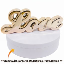 Kit Escultura Palavra + Porta Retrato Decorativo Enfeite Top - Love Rose + Porta Retrato - 4