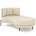 Ver imagem 1 de Chaise Longue Divã 164cm Braço Direito Logus D06 Linho Creme - Mpozenato