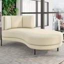 Ver imagem 2 de Chaise Longue Divã 164cm Braço Direito Logus D06 Linho Creme - Mpozenato