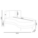 Ver imagem 4 de Chaise Longue Divã 164cm Braço Direito Logus D06 Linho Creme - Mpozenato