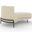 Ver imagem 5 de Chaise Longue Divã 164cm Braço Direito Logus D06 Linho Creme - Mpozenato