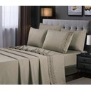 Ver imagem 1 de Jogo de Cama Queen 4 Peças Toque Acetinado Super Macio com Renda Habitat